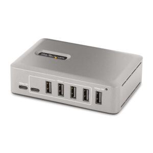 107601963_4816735659.jpg StarTech.com 10-Port USB-C Hub - 8x USB-A/2x USB-C - Self-Powered w/65W Power Supply - USB 3.1 10Gbps - Desktop/Laptop USB Hub w/USB-IF Certified 3ft Locking Cable, USB C Hub - TAA