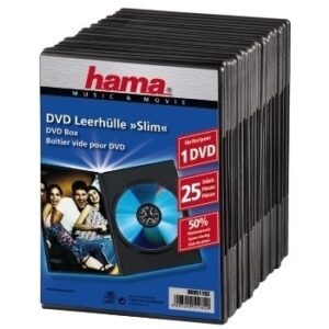 1816854-8728.jpg Hama DVD Slim Box 25, Black 1 discs