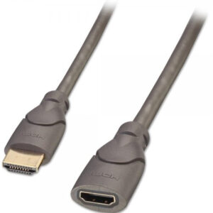Lindy 0.5m HDMI M/F HDMI cable HDMI Type A (Standard) Black
