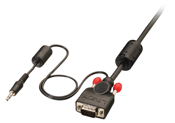 Lindy 1m Premium VGA and Audio Cable, black