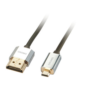 Lindy 1m CROMO Slim High Speed HDMI to Micro HDMI Cable with Ethernet