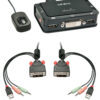 Lindy 2 Port DVI-D Single Link, USB 2.0 and Audio KVM Switch Compact