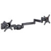 Lindy Dual Adjustable LCD Arms for up to 12kg, Black