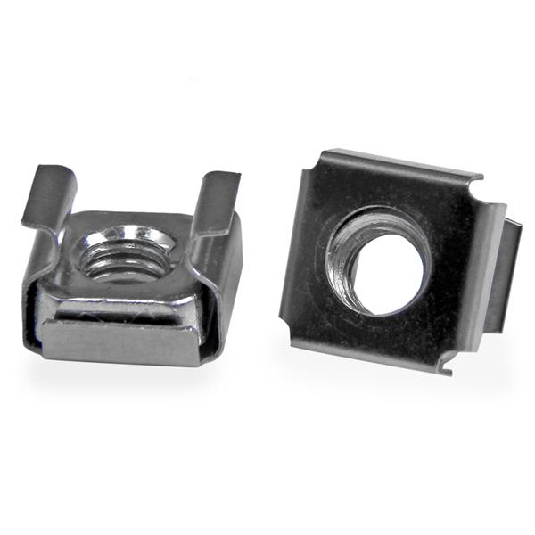 StarTech.com 100-Pack M6 Cage Nuts and Installation Tool for 19" or 10" Server Racks, Cabinets and Enclosures, Silver - TAA