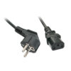 Lindy 2m Schuko angled to C13 Mains Cable