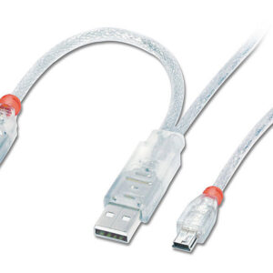 Lindy USB 2.0 Dual Power Cable, 1m