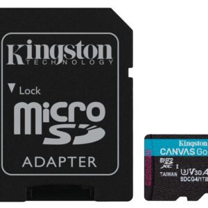 3ca1e5d1f0296c091dcb5df9d8d3ba4a6b109b66.jpg Kingston Technology 1TB microSDXC Canvas Go Plus Gen4 200MB/s A2 U3 V30 Card + Adapter