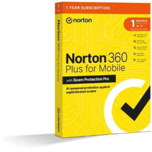 Norton 360 Plus for Mobile - 1 User / 1 Device / 12 Months Antivirus security Commercial 1 license(s) 1 year(s)