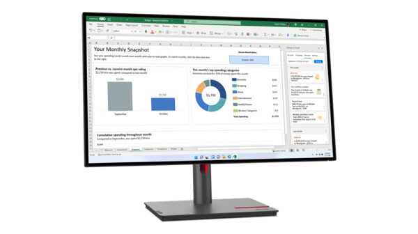 Lenovo ThinkVision P27q-30 computer monitor 68.6 cm (27") 2560 x 1440 pixels LED Black
