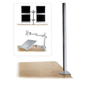 4863784_5437144968.jpg Lindy 700mm Desk Clamp Pole, Silver