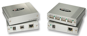 4863899-2119.jpg Lindy USB 2.0 Extension - 4 Port CAT5 USB 2.0 Extender Hub (up to 150m)