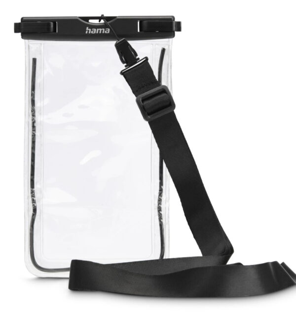 4a56482be1170c4800ee8442567f22b18f6b99c1-1.jpg Hama Waterproof Mob. Ph. Case, up to 6.7”, IPX8, Underw. Case, f. Hanging, blk