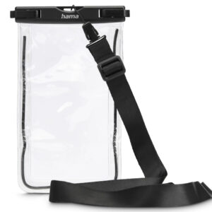4a56482be1170c4800ee8442567f22b18f6b99c1.jpg Hama Waterproof Mob. Ph. Case, up to 6.7β, IPX8, Underw. Case, f. Hanging, blk