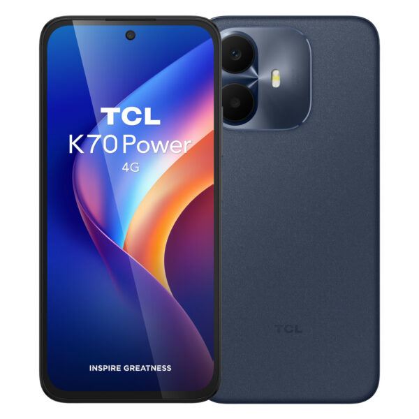 4ac9b1502d27218afd7027ae5bfafaed5645396f.jpg TCL K70 Power 4G 17.1 cm (6.75") Android 16.0 USB Type-C 8 GB 256 GB 6500 mAh Blue