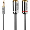 Lindy 1m 3.5mm to Phono Audio Cable, Cromo Line