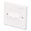 Lindy CAT6 Single Wall Plate with 2 x Angled RJ-45 Shuttered Socket, Unshielded