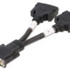 Lindy DMS 59 Male to 2 x DVI-I Female Splitter Cable