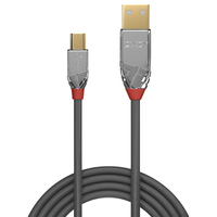Lindy 5m USB 2.0 Type A to Mini-B Cable, Cromo Line