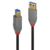 Lindy 1m USB 3.2 Type A to B Cable, 5Gbps, Anthra Line