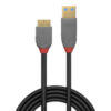 Lindy 3m USB 3.2 Type A to Micro-B Cable, 5Gbps, Anthra Line