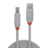 Lindy 5m USB 2.0 Type A to B Cable, Anthra Line, Grey