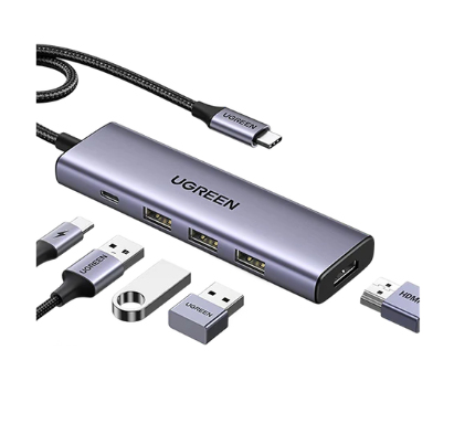 Ugreen 15597 interface hub USB Type-C 5000 Mbit/s Grey
