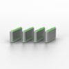Lindy USB Type C Port Blocker Key - Pack of 4 Blockers, Green