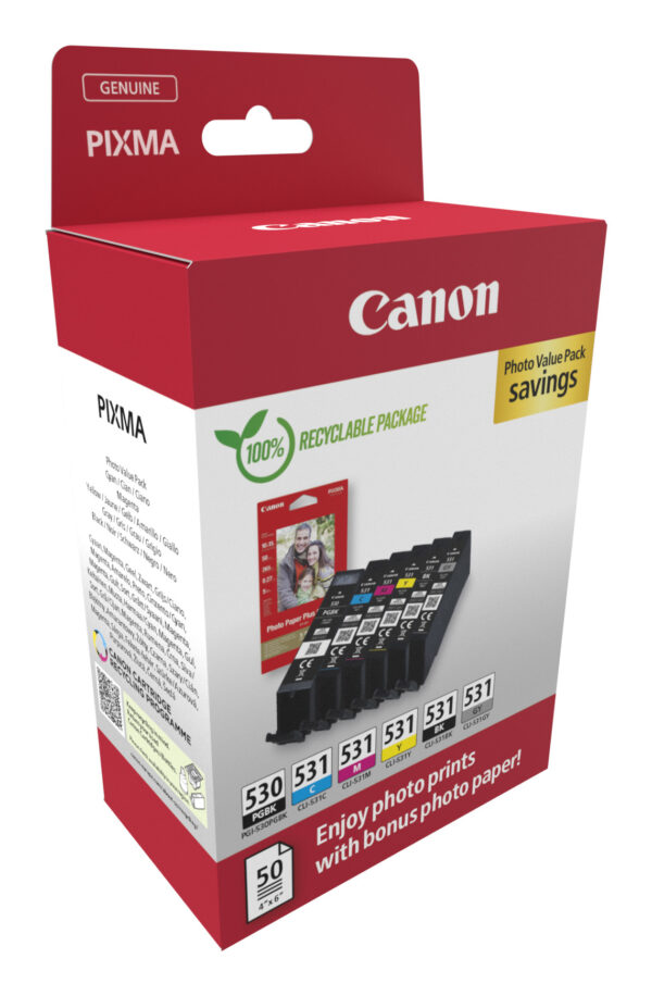 Canon PGI-530/CLI-531 PVP ink cartridge 6 pc(s) Original Black, Cyan,