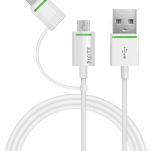 62518008_0079376826.jpg Leitz Complete Lightning and Micro USB Adapter to USB Cable, 1m