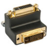 Lindy DVI-I Male to DVI-I Female 90° Adapter Up