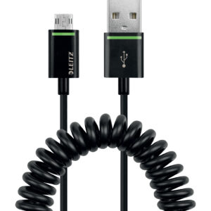 Leitz Cable Micro USB to USB reversible coiled 1m Complete