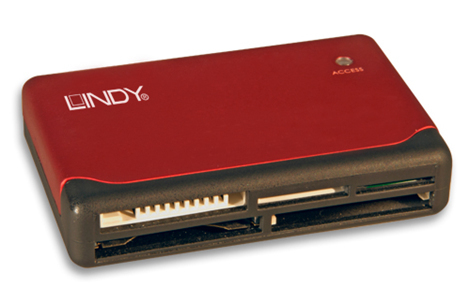Lindy 42741 card reader USB 2.0 Red