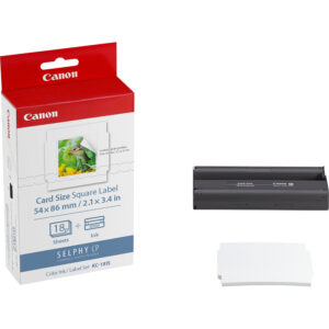 Canon KC-18IS Colour Ink + 54 x 86 mm Sticker Paper Set, 18 Sheets Canon KC-18IS Colour Ink + 54 x 86 mm Sticker Paper Set, 18 Sheets