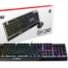 MSI VIGOR GK30 COMBO RGB MEMchanical Gaming Keyboard + Clutch GM11 Gaming Mouse ' UK Layout, 6-Zone RGB Lighting Keyboard, Dual-Zone RGB Lighting Mouse, 5000 DPI Optical Sensor, RGB Mystic Light'