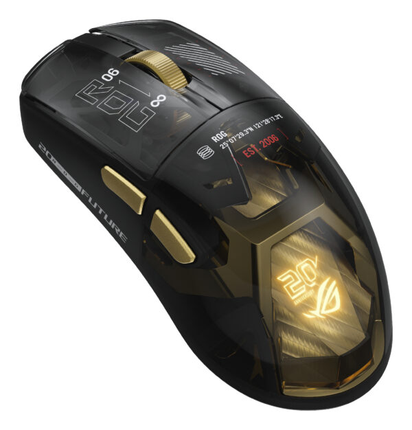 ASUS ROG Harpe II Extreme Edition 20 Gaming mouse Right-hand RF Wireless + Bluetooth + USB Type-A Optical 65000 DPI
