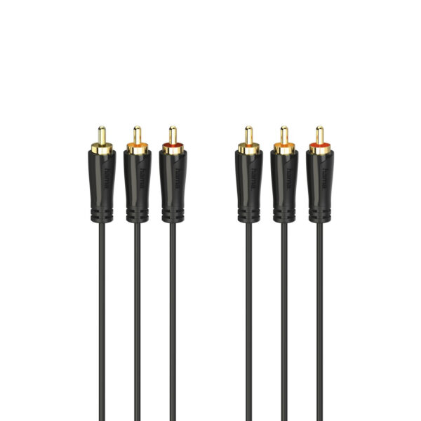 Hama 00205150 audio cable 1.5 m 3 x RCA Black