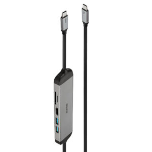 93899109_8863921070.jpg Lindy DST-Micro 140, USB-C Laptop Micro Docking Station with 4K Support and 1.4m 60W Charging Cable