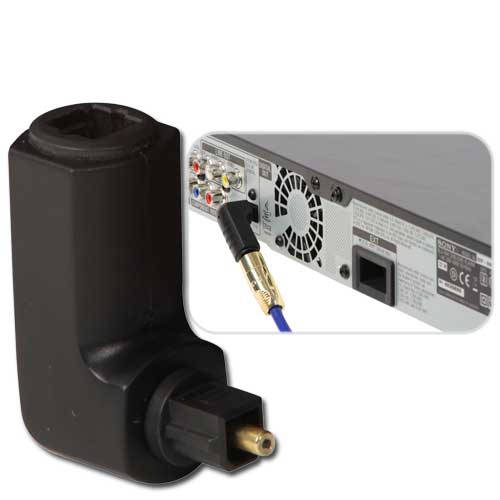 Lindy 360 Degree Toslink Adapter Right Angled Male/Female