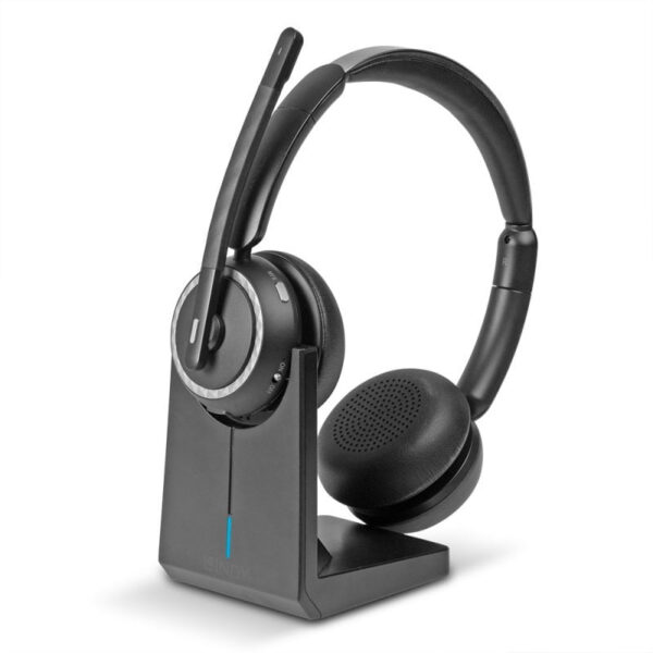 97e4427fa03c594838cf69d0e851155d58e317cc.jpg Lindy L118 Wireless Noise Cancelling Headset & Charging Base