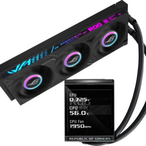 ASUS ROG Strix LC IV 360 ARGB LCD Processor Liquid cooling kit 12 cm Black