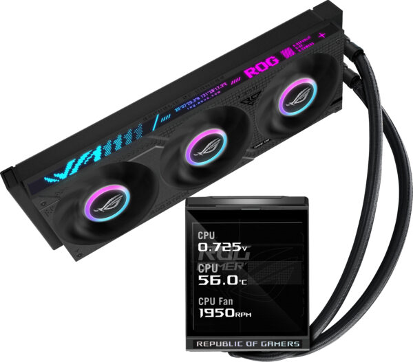 ASUS ROG Strix LC IV 360 ARGB LCD Processor Liquid cooling kit 12 cm Black