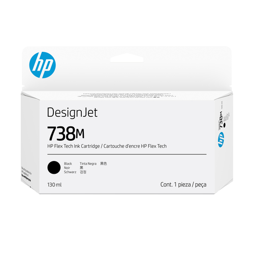 HP 738M 130-ml Black DesignJet Ink Cartridge print head Thermal inkjet