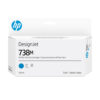 HP 738M 130-ml Cyan DesignJet Ink Cartridge print head Thermal inkjet