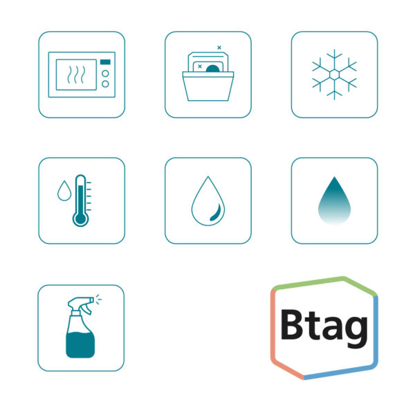Brother BTAG-133 label-making tape Blue on transparent Brother BTAG-133 label-making tape Blue on transparent