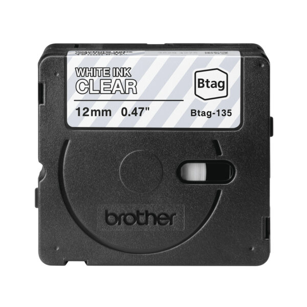 Brother BTAG-135 label-making tape White on transparent Brother BTAG-135 label-making tape White on transparent