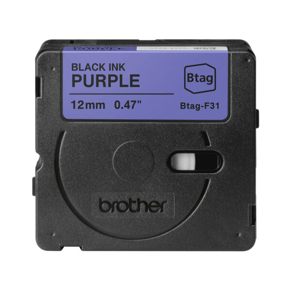 Brother BTAG-F31 label-making tape Black on purple Brother BTAG-F31 label-making tape Black on purple