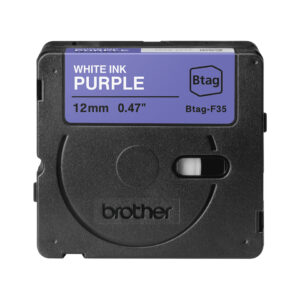 Brother BTAG-F35 label-making tape White on purple Brother BTAG-F35 label-making tape White on purple