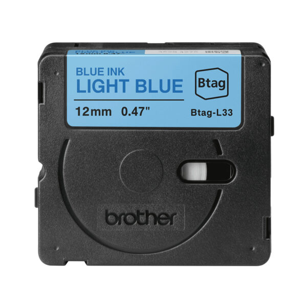 Brother BTAG-L33 label-making tape Blue on light blue Brother BTAG-L33 label-making tape Blue on light blue