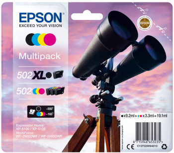 Epson 502 XL ink cartridge 4 pc(s) Original High (XL) Yield Black,