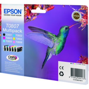 Epson Hummingbird Multipack 6-colours T0807 Claria Photographic Ink